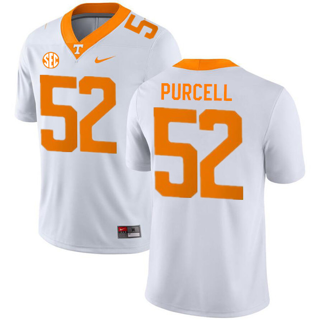 Men #52 Eli Purcell Tennessee Volunteers College Football Jerseys Stitched-White